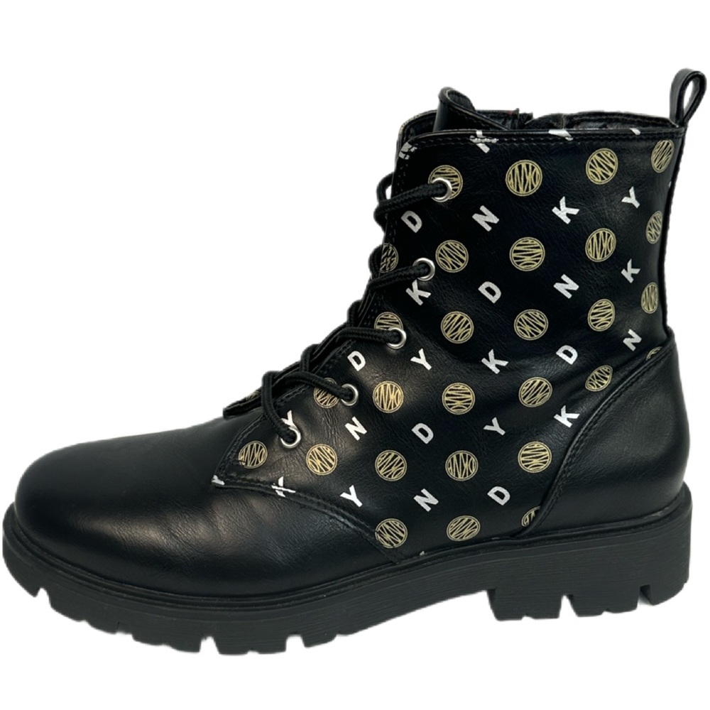 DKNY Logo Ankle Combat Boots/Size 5